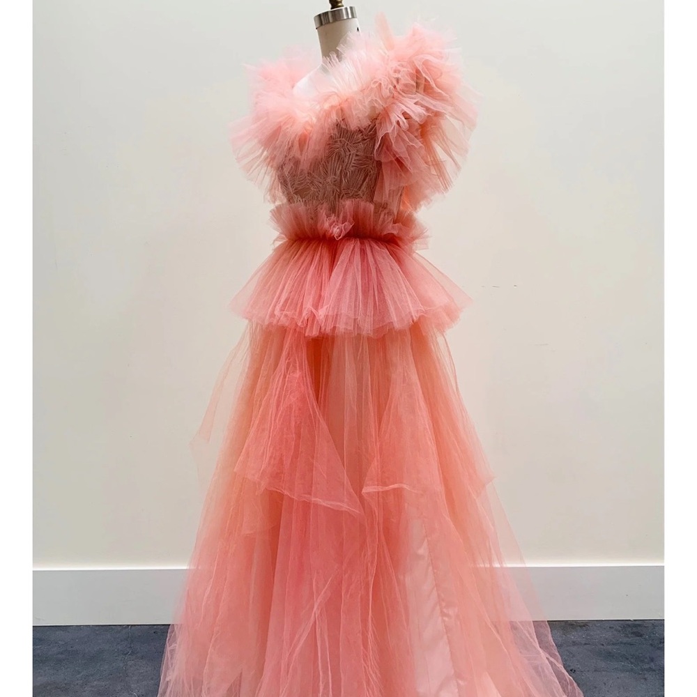 Elegant Pink Tulle Gown